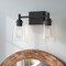 Designers Fountain Westin 15in 2-Light Matte Black Modern Industrial Indoor Vanity Light with Clear Glass Shades 95702-MB - alternate 2